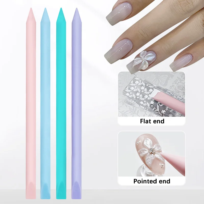 1pc Silicone Stir Stick Dual Head Multifunctional Stirring Rods Liquid Paint Mixing Stirrer Reusable DIY Tools Nail Brush