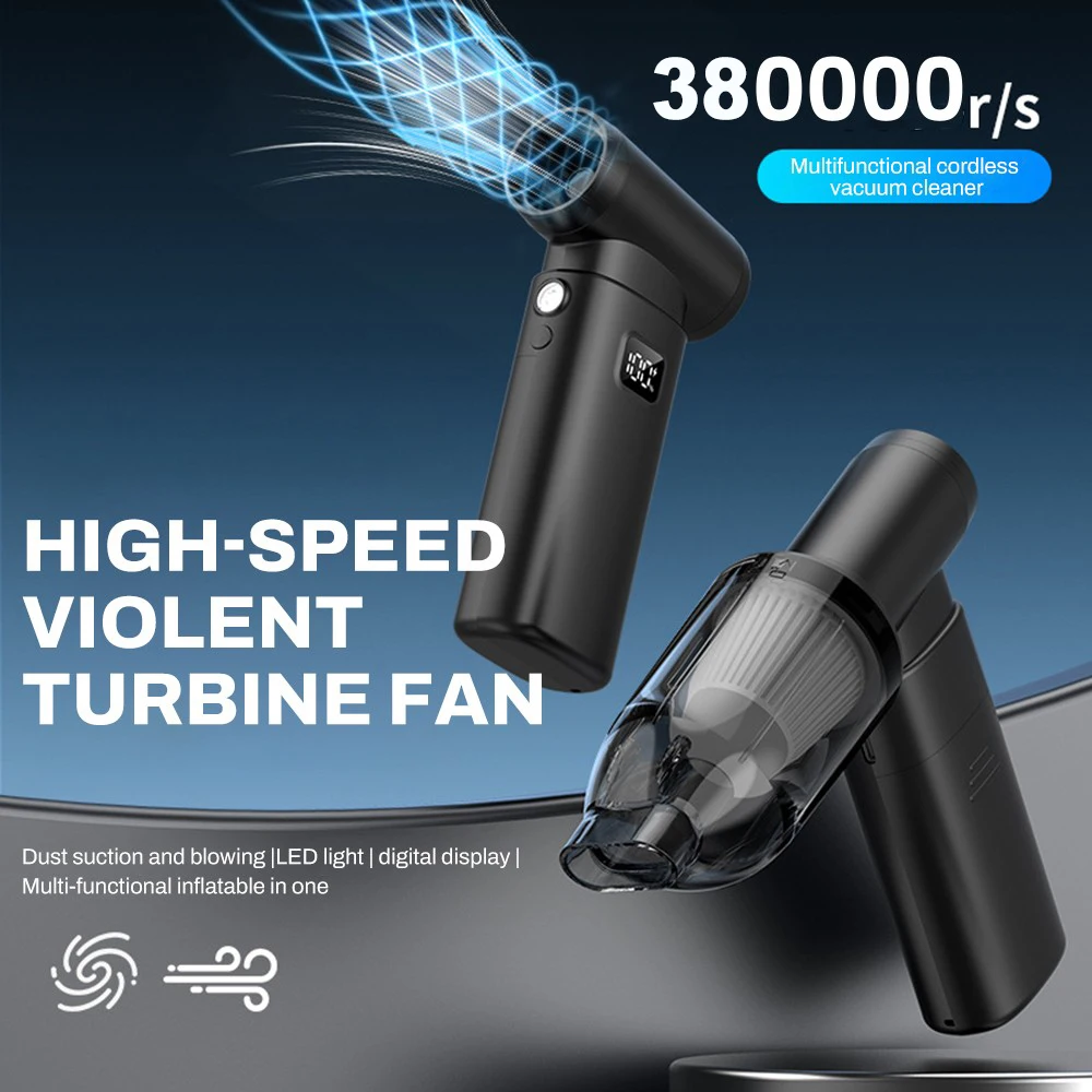 

380000RPM Turbo Fan Powerful Air Blower Portable Wireless Dust Cleaner TypeC Charging 55m/s Brushless Jet Blower Outdoor Home