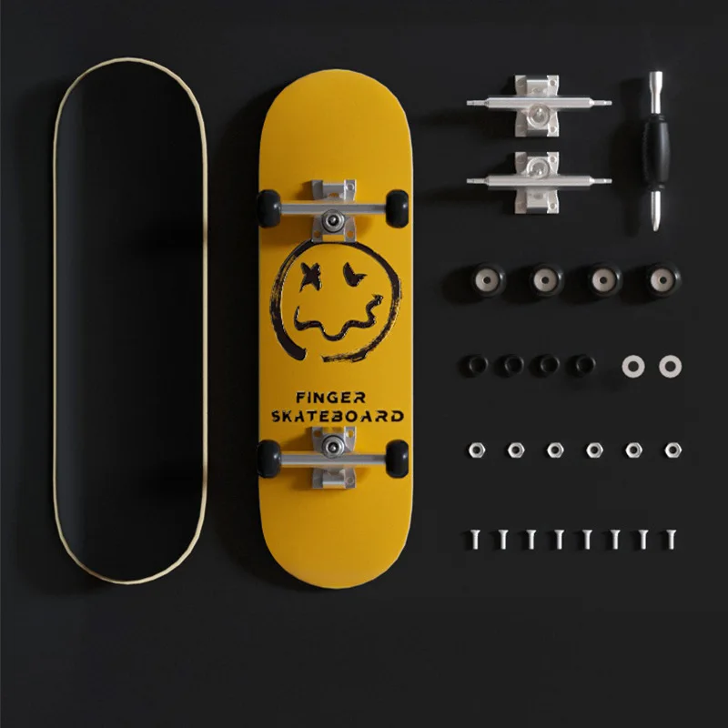 Nuovo Skateboard da Dito Professionale di Tendenza, Giocattolo Regalo per Ragazzi, Tavola a Doppia Curvatura con Cuscinetti