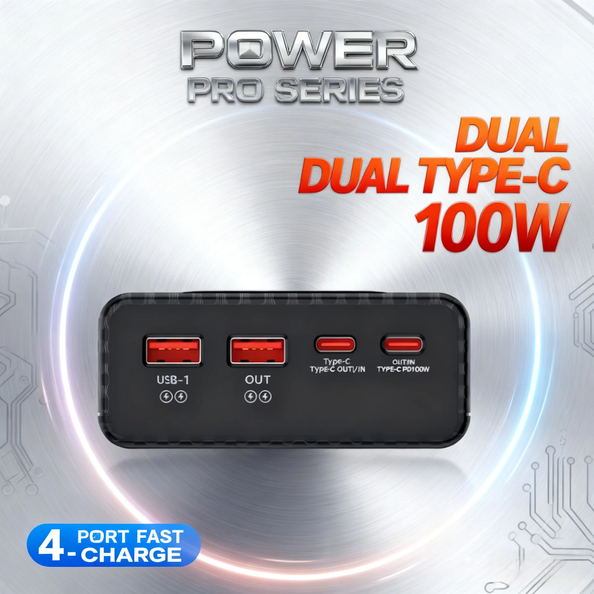 Winter-Ready High-Capacity DIY Power Bank Shell, PD100W Fast Charging 6×21700, Charger Case for Laptop Phone