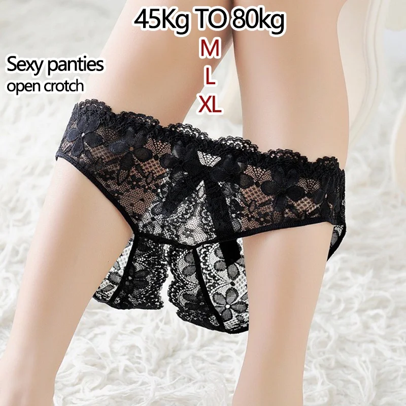 Kadın Seksi Dantel Örgü Külot Dikişsiz Düşük Bel Perspektif Külot Bayan Erotik Açık Kasık Külot Lingeries