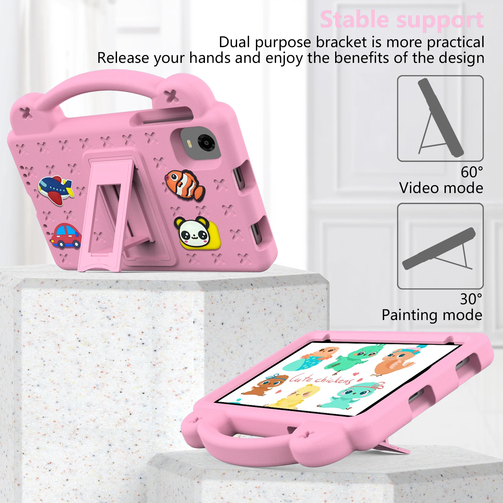 8.4" Universal Cute Bear EVA Stand Case For Alldocube iPaly Mini 50 Pro 60 Mini 2 Pro Turbo Kids Capa Cover With Portable Holder - Image 3