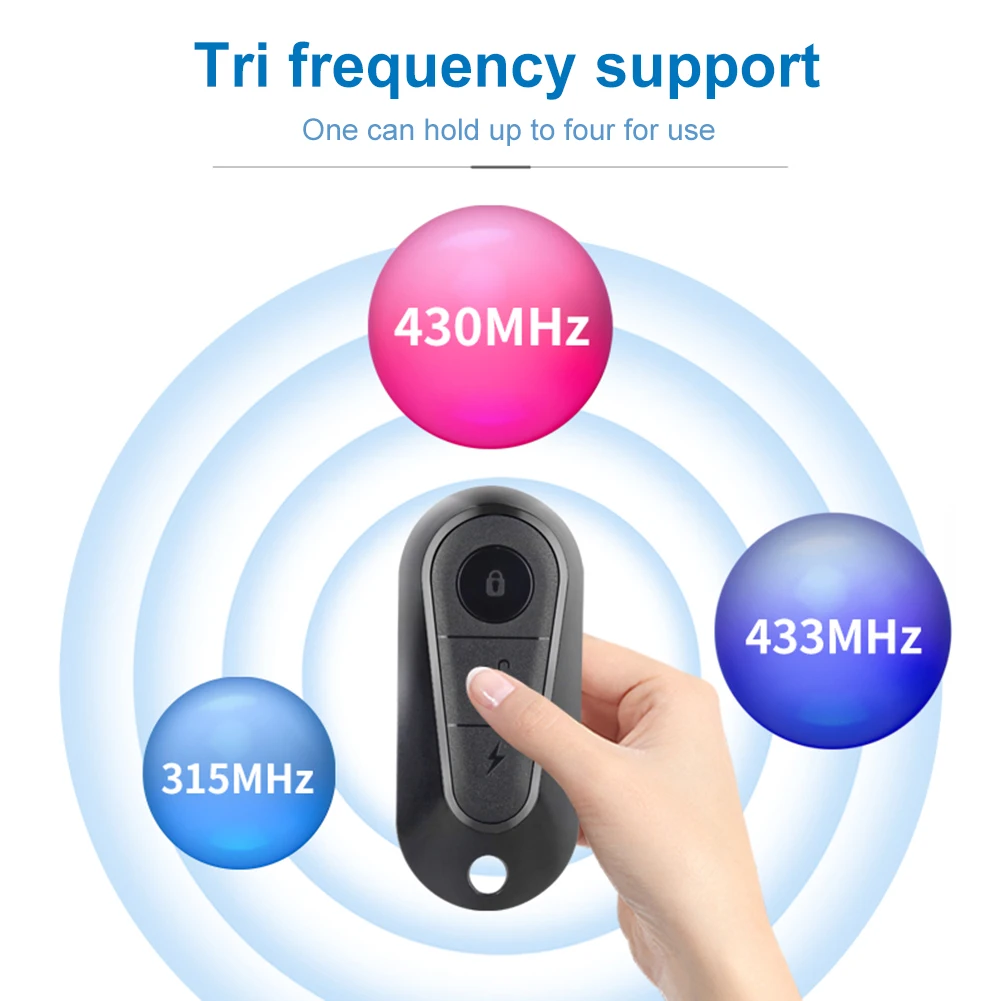 وحدة تحكم عن بعد لاسلكية لبوابة المرآب ، فتحت الباب ، الناسخ ، ثلاثي التردد استنساخ ، استنساخ ، 433 MHz ، 315 MHz ، 430 MHz ، 1-2 قطعة