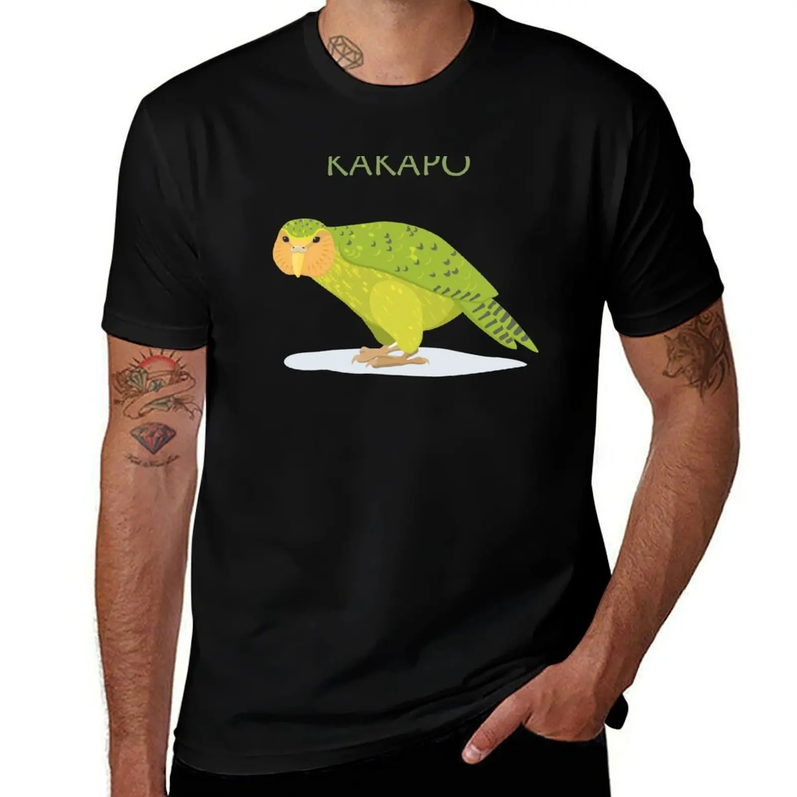 Kakapo parrot T-Shirt boys animal print cute tops man t shirt men t shirts high quality