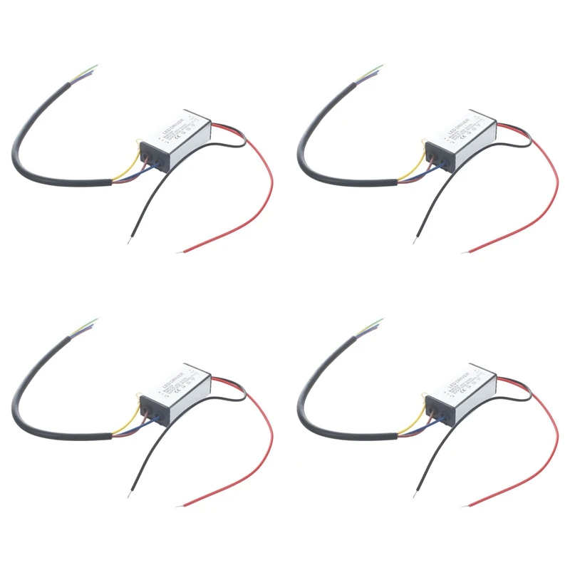 

4X светодиодная лампа, трансформатор, драйвер, источник питания постоянного тока, 36 В, 20 Вт, водонепроницаемый