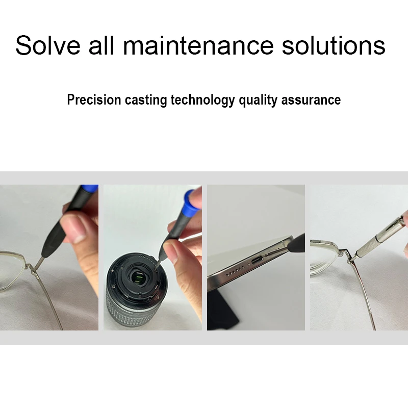 Magnetic Precision Eyeglass Repair Screwdriver Kit With Screwdriver Set Small Screw Box for Frameless Glasses Sunglasses