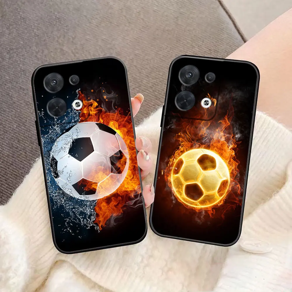 كرة القدم كرة القدم غطاء جراب هاتف ل ممن لهم رينو 14 14F 13 13F 12 11 11F 10 8 8T 7Z 7 6 5 5F 4 4F لايت برو زائد غطاء من السيليكون #2