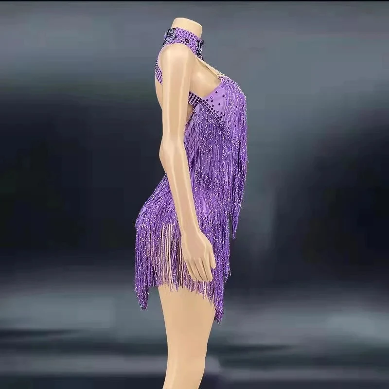 

ZD Hot Stamping Sexy Perspective Mesh Elastic Slit Dress 2025 New Fashionable Custom Women'S Clothing
