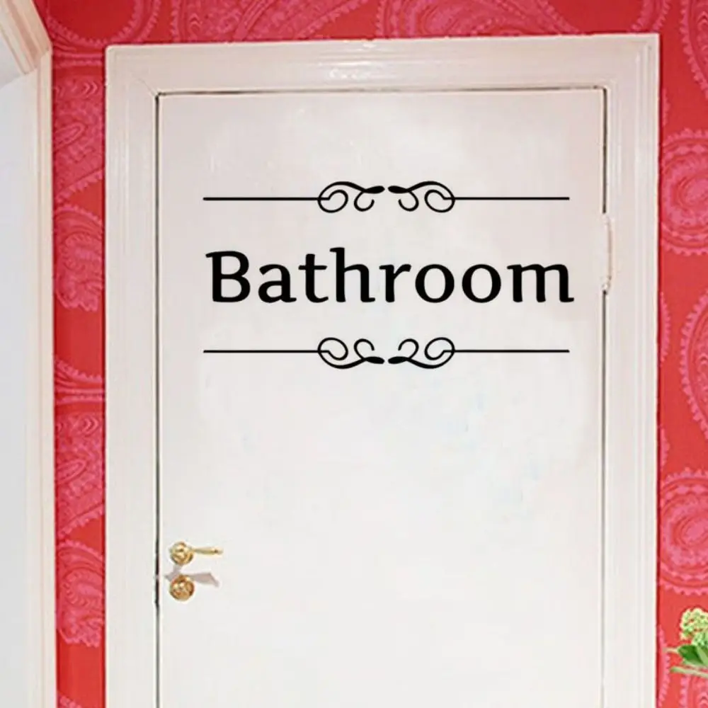 

Waterproof 3D Toilet Decor Beautify Background DIY Bathroom Stickers Toilet Door Stickers Bathroom Door Accessories Wall Decals