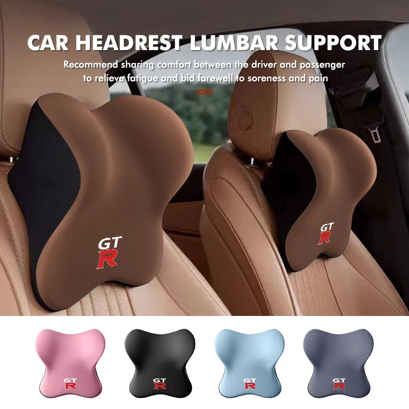Автомобильный подголовник с поддержкой поясницы, подушка для поясницы из пены с эффектом памяти для Nissan GTR NISMO JDM R32 R33 R34 Teana Skyline Kawasaki