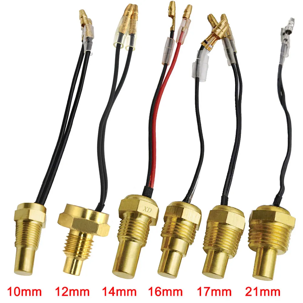 

12V/24V Water Temperature Sensor 10/14/16/17/21MM Car Truck Digital Water Temperature Sensor 50K Head Plug