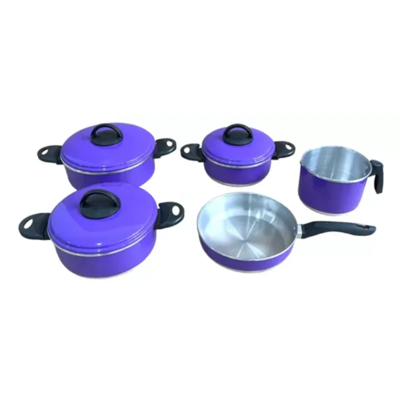 With 5 Pieces Cookware Daily Kitchen Purple Sophisticated Cooking Cookware and Fryers
