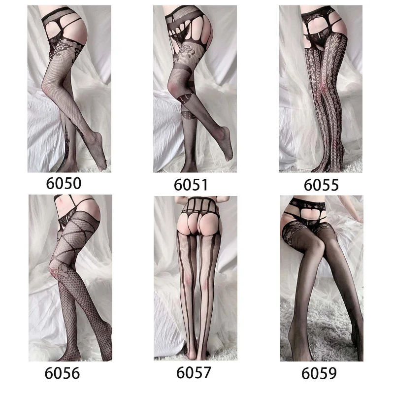 

Long Night Women's Lingerie Dropshipping Hollow out Garter Jacquard Pants Leggings European and American Fishnet