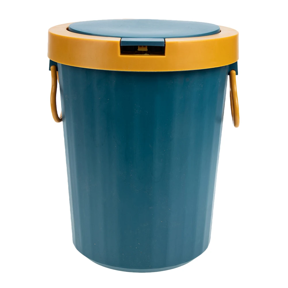 

Garbage Can with Lid Sturdy PP Material Practical Trash Bin for Home Office Bedroom Bathroom Waste Basket Container