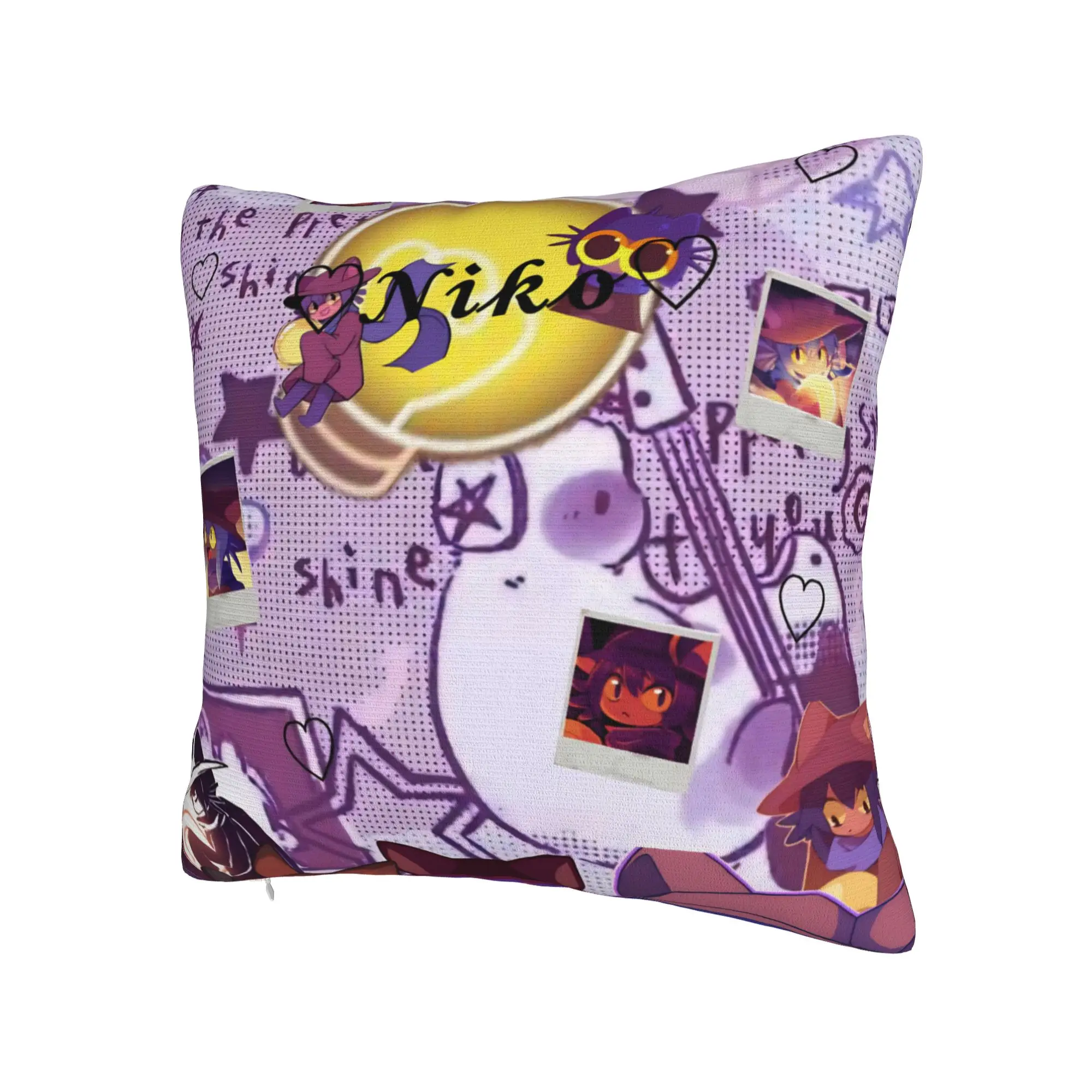 OneShots Niko Pillow Cover Merchandise Printed Cushion Cover Decorations  Throw Pillow Case Cover Living Room Multi Size