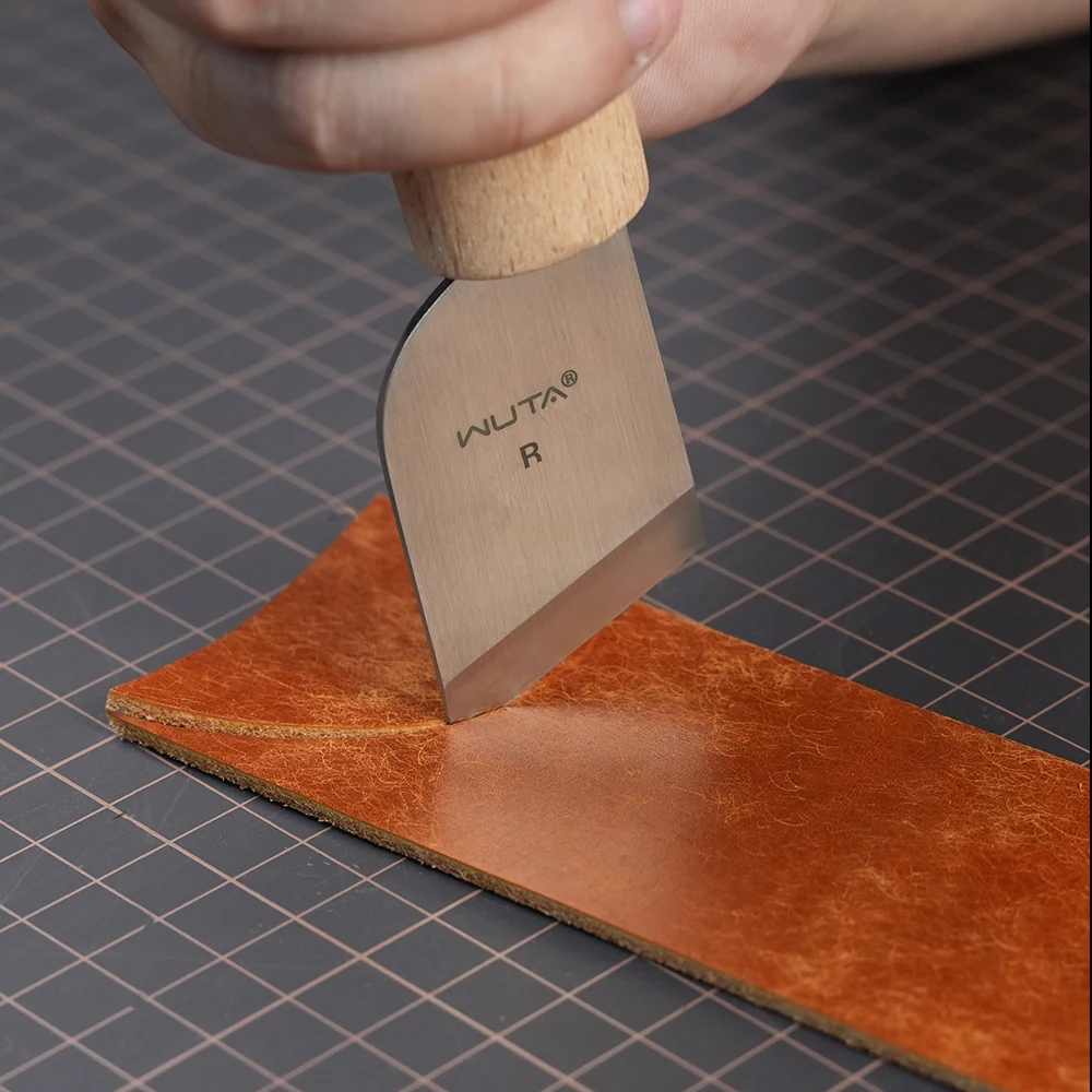 WUTA Coltello da taglio professionale per artigianale in pelle Coltello artigianale fai-da-te Strumento per affilare Lama in acciaio ad alta