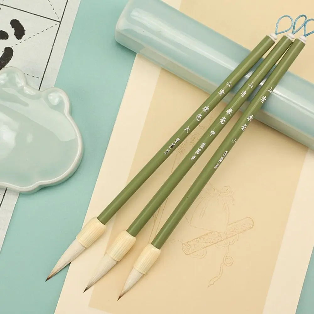 Calligraphy Brush Art Paint Brush Chinese Brushes Crisperding Script Writing Brush Wooden Handle Oil Painting