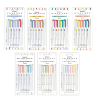 Zebra Mildliner Highlighter Pastel Full Set 5/25/35 Colors Marker Pen Double-Ended Art Stationery Supplier for Drawing Painting