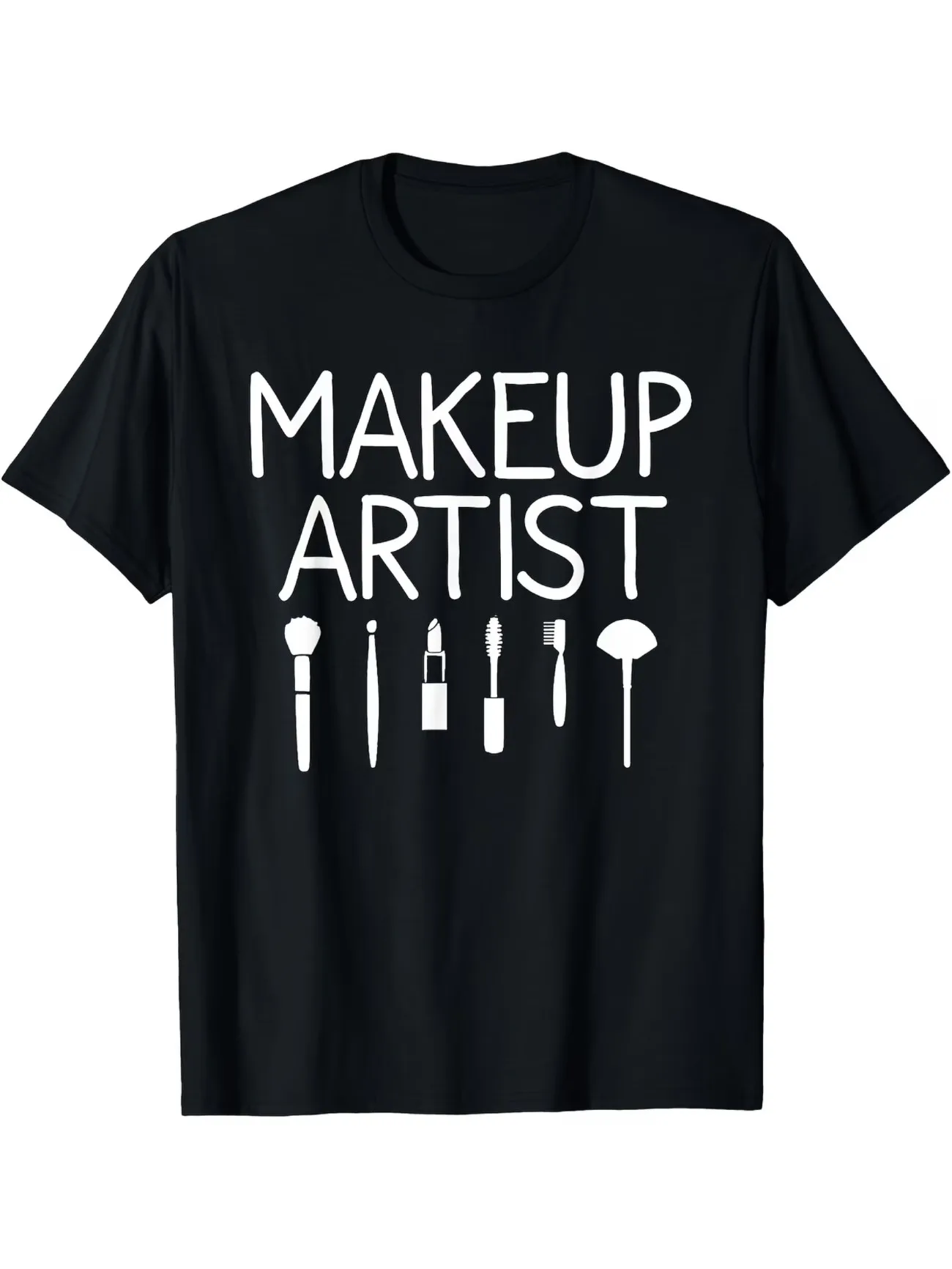 Men's Funny Makeup Artist Cosmetic Chart T-Shirt Cotton Casual Round Neck Tee Print Design Graphic Short Sleeve Shirt All-season