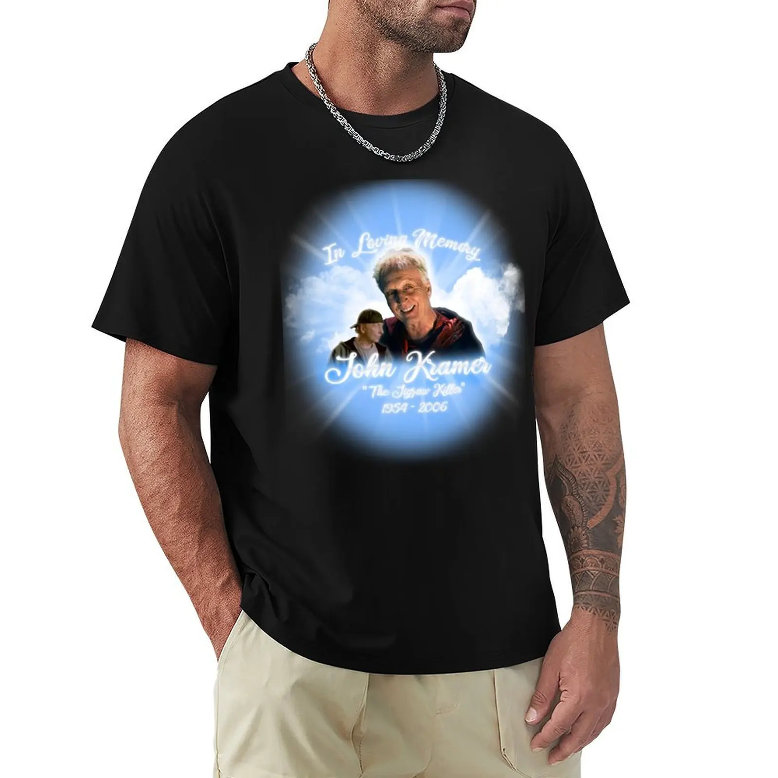 John Kramer Jigsaw Memorial T-Shirt Work Utility Casual Tee Shirt