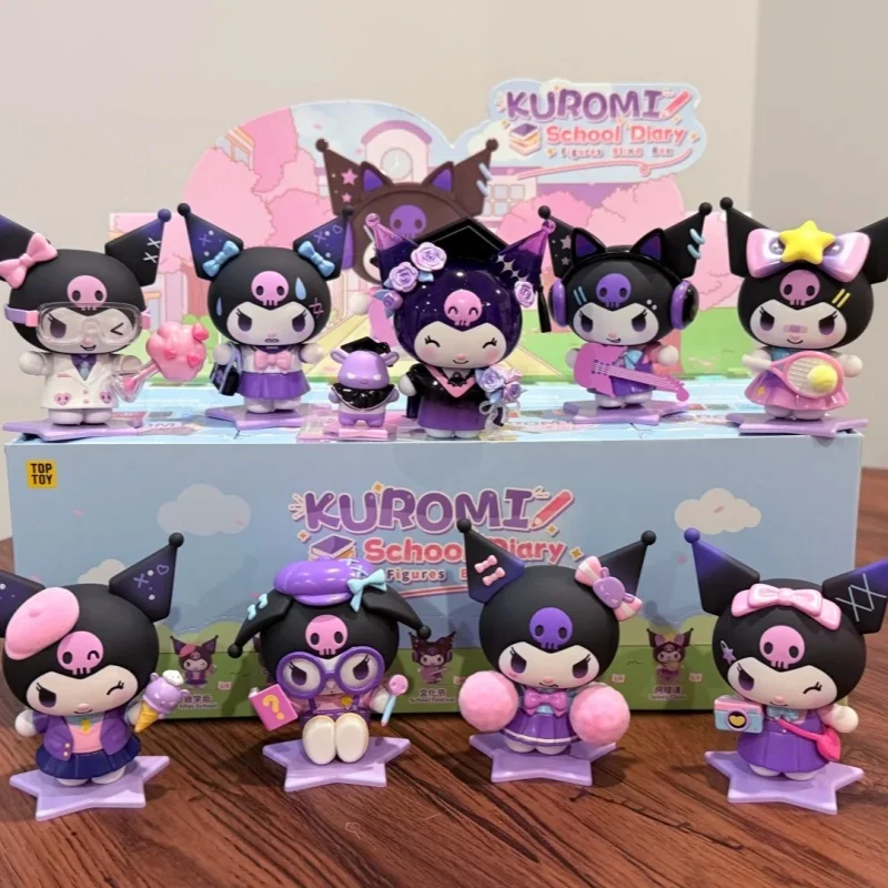 

Toptoy Kuromi Campus Diary Series, модная игровая слепая коробка-милый персонаж аниме ручной работы, декоративные украшения, подарки на день рождения