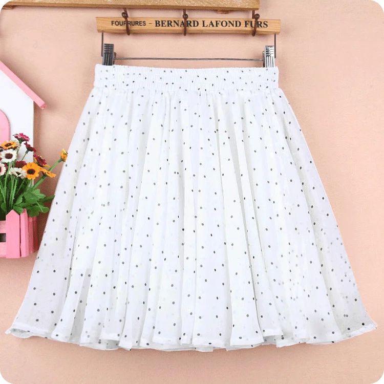 

Chiffon Dot High Waist in Summer Faldas Fashion Clothes for Women Skirts