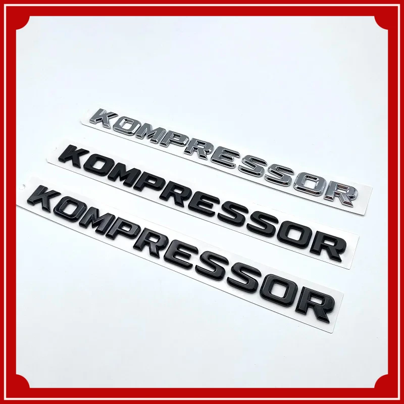 

Chrome Black for Mercedes Benz Kompressor Emblem Rear Trunk Badge Lettering Stickers CLK SLK SL CLS ML A B C S R Class Accessori