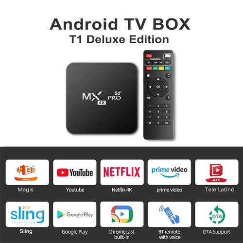 Smart Home Theater TV Box AllwinnerH313 Asistente de Google Netflix Streaming Bluetooth Media Player