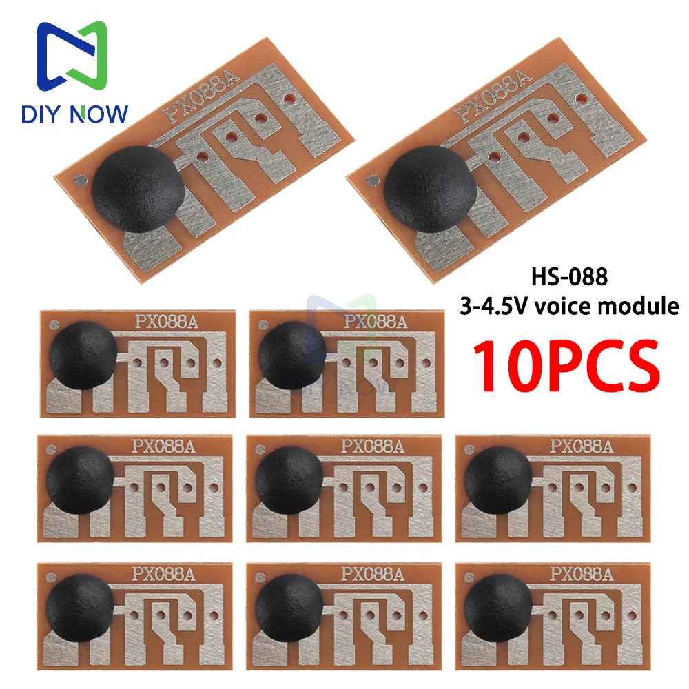 10PCS HS-088 single tone trigger voice module doorbell IC sound chip DC 3~4.5V can be used for DIY or repair doorbell