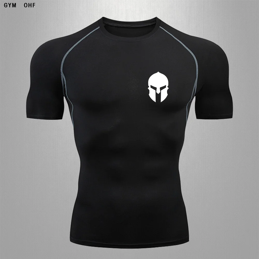 MMA – T-Shirt de sport de haute qualité pour hommes, collant de course, Fitness, Gym, boxe, Jujitsu Muay Thai, Camping, Tennis