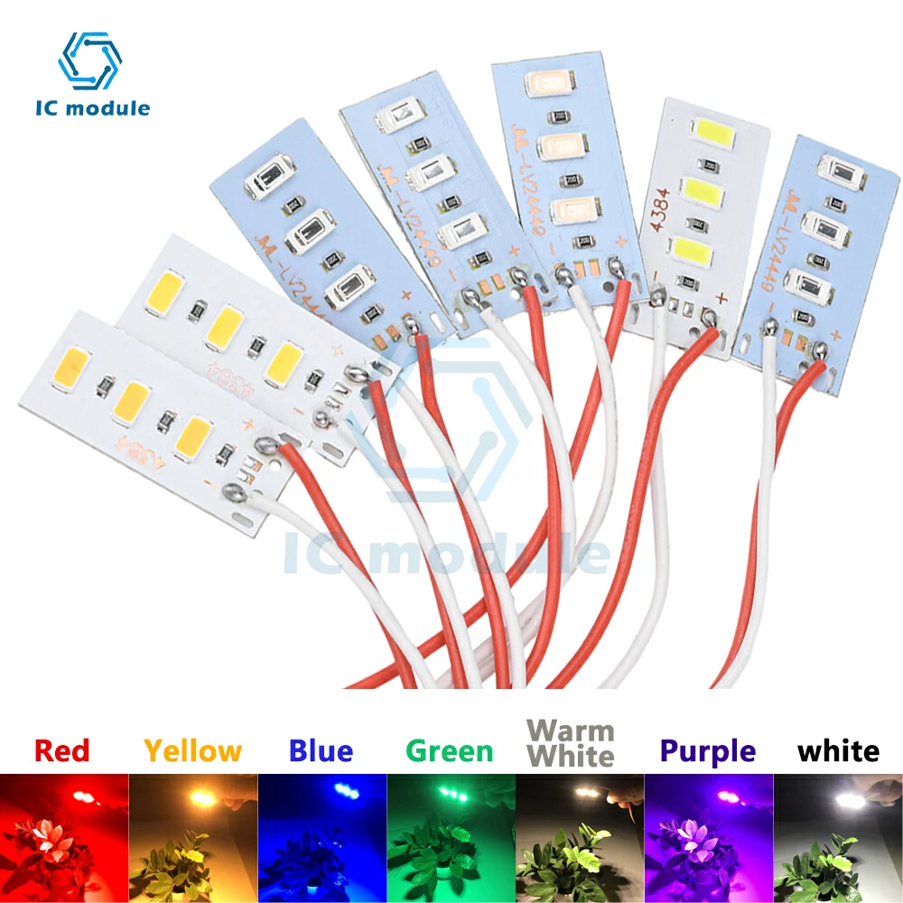 5PCS/lot DC 5V 1.5W High Brightness 5730 Beads LED Module Holiday Decoration Ambient Lighting Board Red Yellow Green Blue White