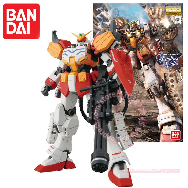 BANDAI Gundam Heavyarms EW MG 1/100 Assembled Toys Trendy Figures Desktop Ornaments Peripheral Models Movable Dolls Present