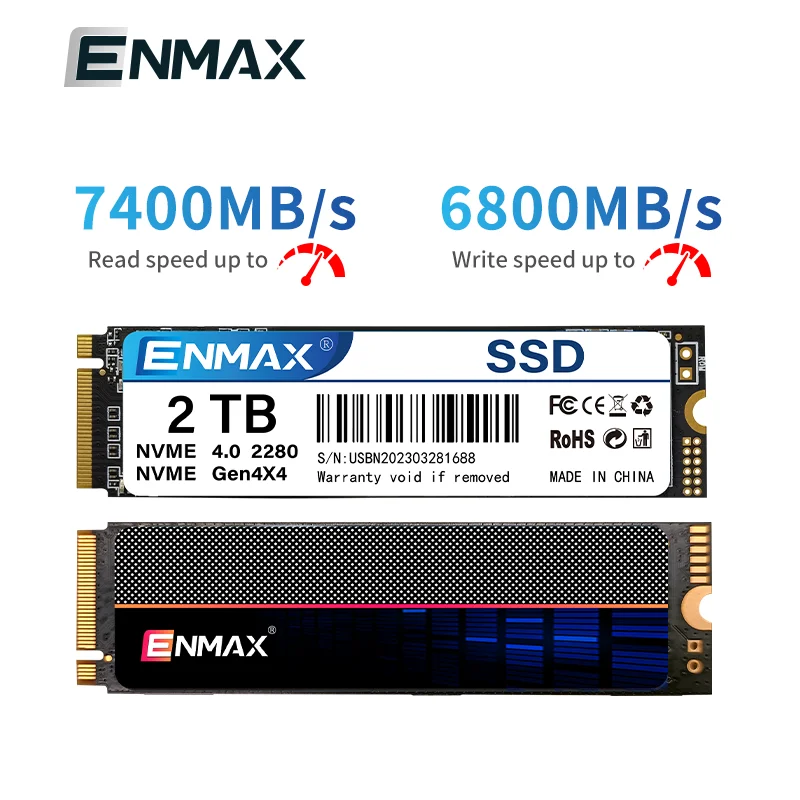 Enmax-内蔵SSD,nvme,m2,1テラバイト,512GB, 256GB,m.2,2280,pcie 3.0,ラップトップ,ノートブック