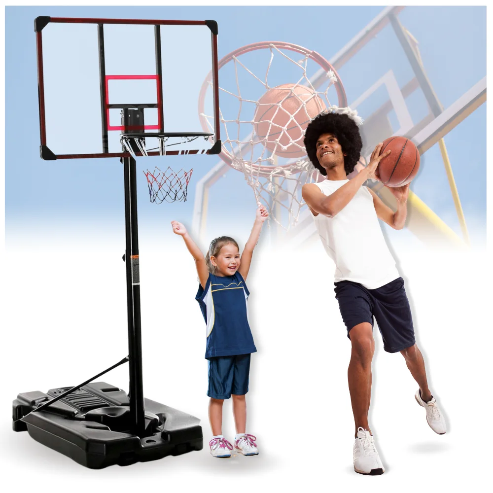 Tragbarer Outdoor-Basketball, höhenverstellbarer Basketball-Ständer, Spiele, Basketball-Rückwand-Sets und Heimausrüstung
