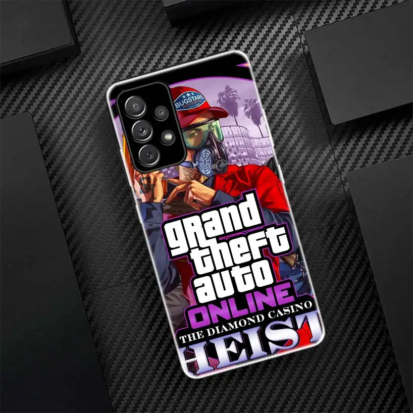 Grand Theft Auto GTA GTA5 Silicon Call Phone Case For Samsung Galaxy A51 A50S A71 A70 A41 A40 A31 A30 A21S A20E A10 A6 A7 A8 A9