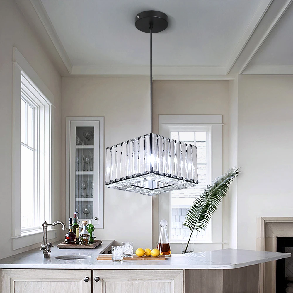 Led Pendant Light Modern Crystal Chandelier Kitchen Island Ceiling Lamp Dining Table Lustre Aisle Home Decor Corridor Fixture