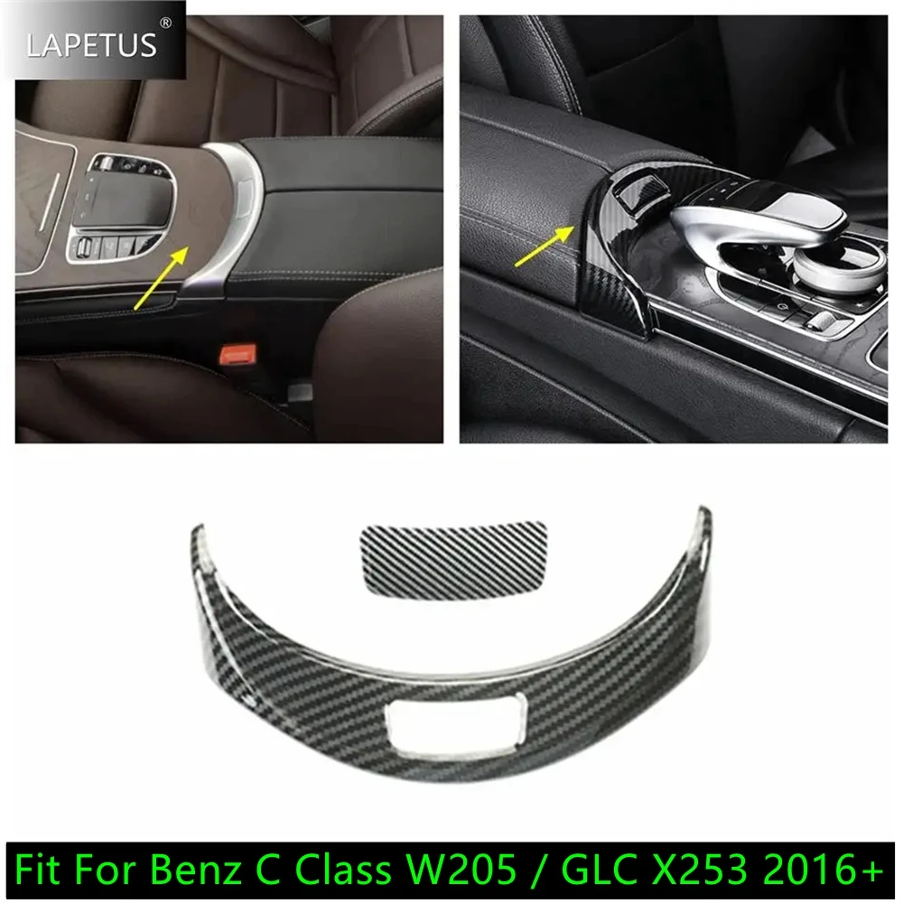 

Car Central Control Armrest Box Switch Button Frame Accessories Cover Trim For Mercedes Benz C Class W205 / GLC X253 2016 - 2021