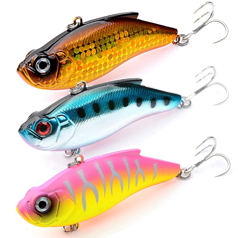 

New VIB Lure 8cm 15g Fishing lure Winter ice Sinking Artificial Swimbait Fishing Rattlin Bait Japan Hook