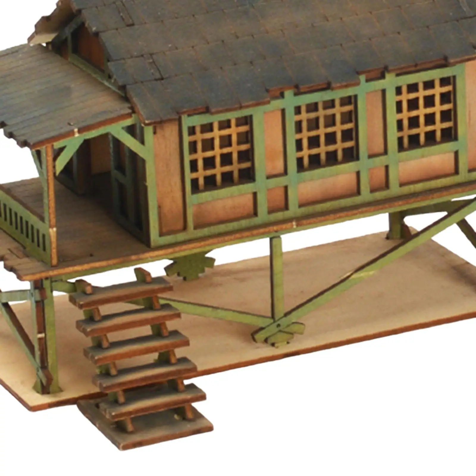 1/72 House Model Kits, Wooden Model Kits House, DIY Wooden House, Assemble 1/72 Models House