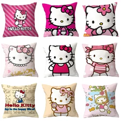 Kawaii Sanrio Hello Kitty Funny Toy Pillow Cushion Cover Throw Pillows Case Pillow Cover Throw Bedroom Sofa Decorative Girl Gift