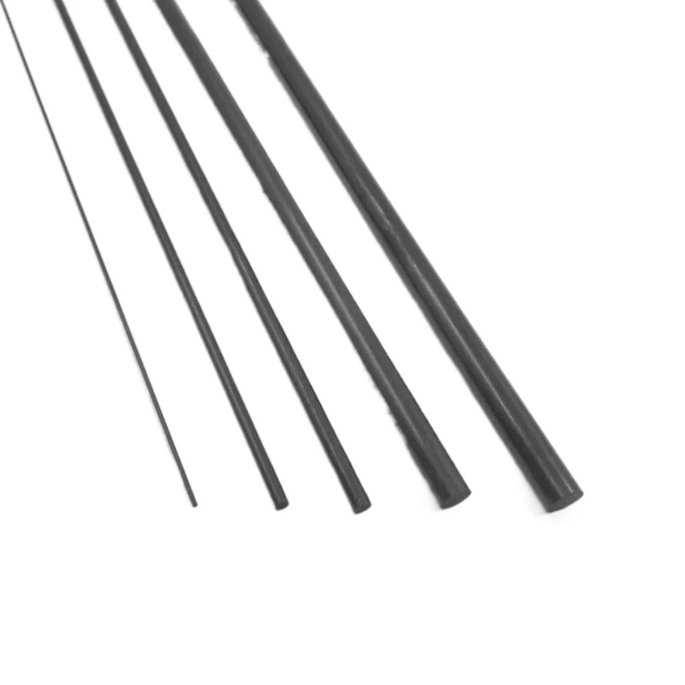 Asta in fibra di carbonio solida lunghezza 500mm Dia 0.8/1/2/3 // 5/6mm accessorio composito fai da te leggero ad alta resistenza per aereo RC