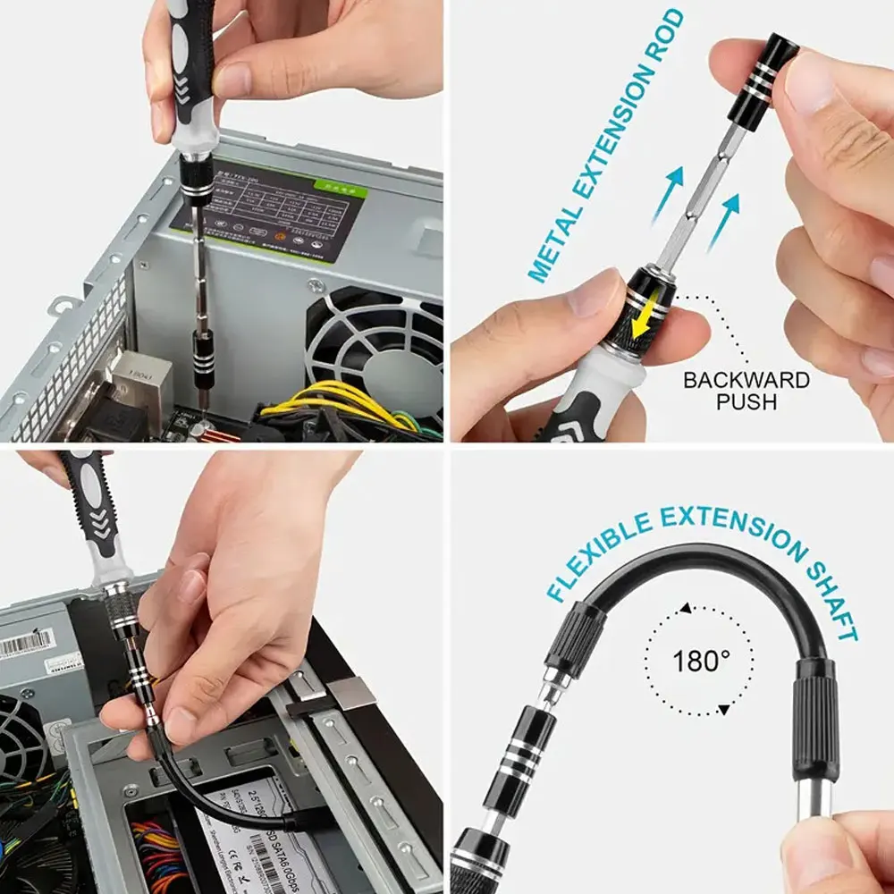 Precision Screwdriver Set Magnetic CR-V Screwdriver Torx Bit Computer Mobile Phone 117 In 1 Watches Glasses Repair Hand Tool Kit