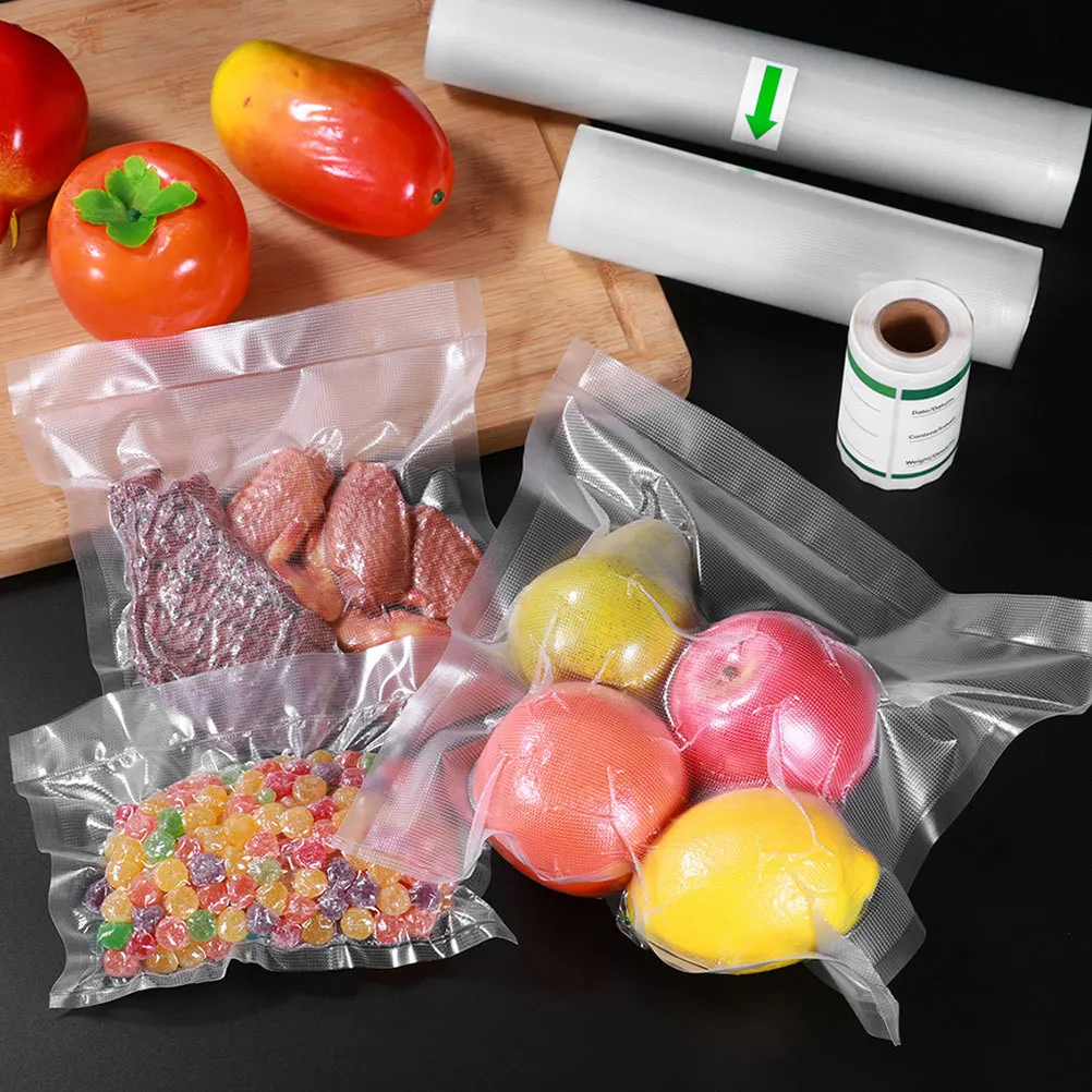 

2 Rolls Vacuum Sealer Bags Transparent Convenient Seal Food Storage Bag Household Sealer Bags for Freshness Preservation and