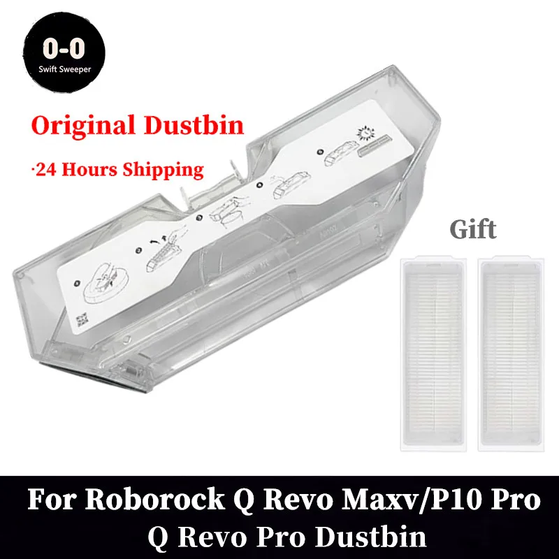 

New Original Roborock Q Revo Maxv Q Revo Pro P10 Pro Dust Box Spare Parts Vacuum Cleaner Dustbin Box with Filter Accessroies