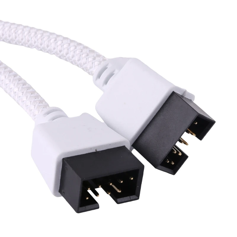 12cm Motherboard 9Pin Extension Cable Adapter USB Header Splitter Female 1 To 2 Male Desktop 9-Pin USB2.0 HUB Connector 1Pc