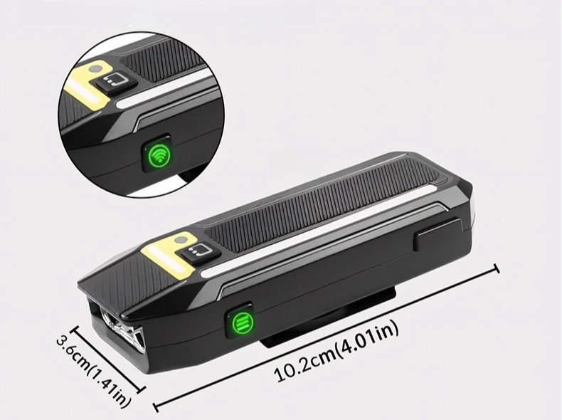 New night smart light-sensitive LED bicycle light remote control with speaker USB charging night riding light