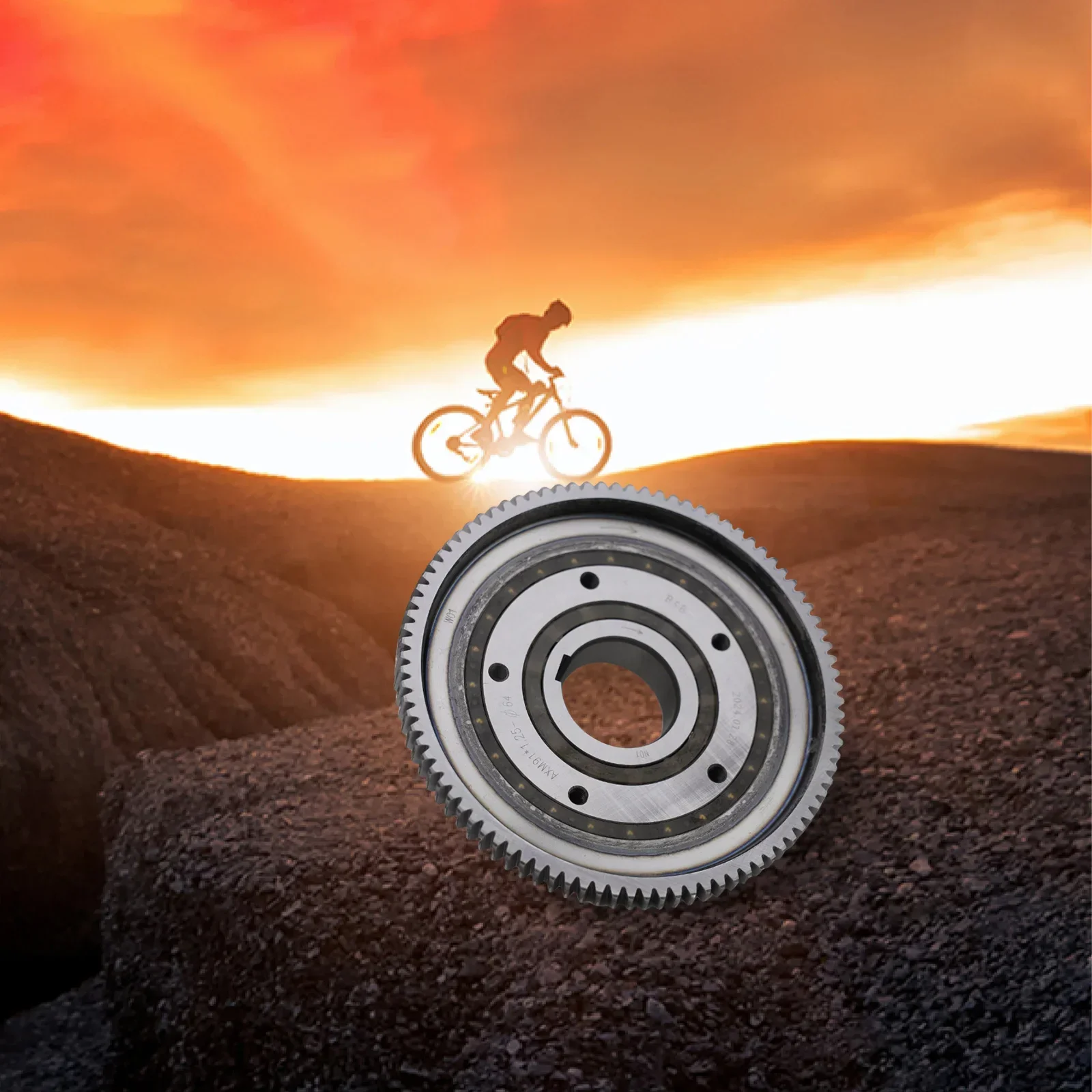 

For Electric Bicycle Large Gear Assembly Metal Reduction Gear Silver Color Helical Gear Integrated For Tongsheng TSDZ2B