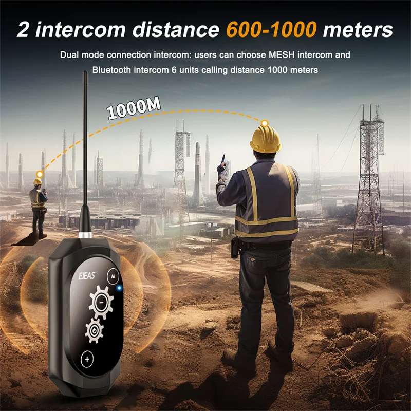 TLCRETE GY118 Comunicação Industrial Full Duplex Sem Fio Walkie Talkie Novo Design Bluetooth Malha Intercomunicador Industrial Waterpr