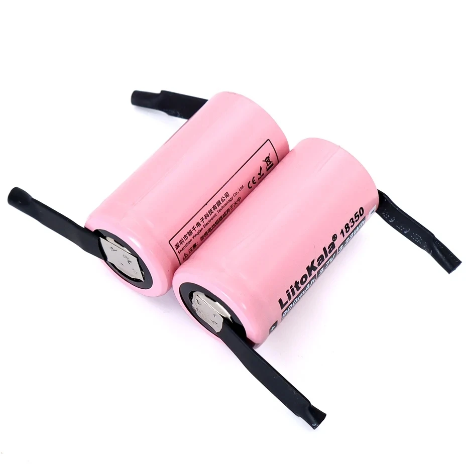 1-20PCS Liitokala ICR 18350 900mAh power rechargeable lithium battery 3.7V 8A power for electrical tools flashlight+DIY