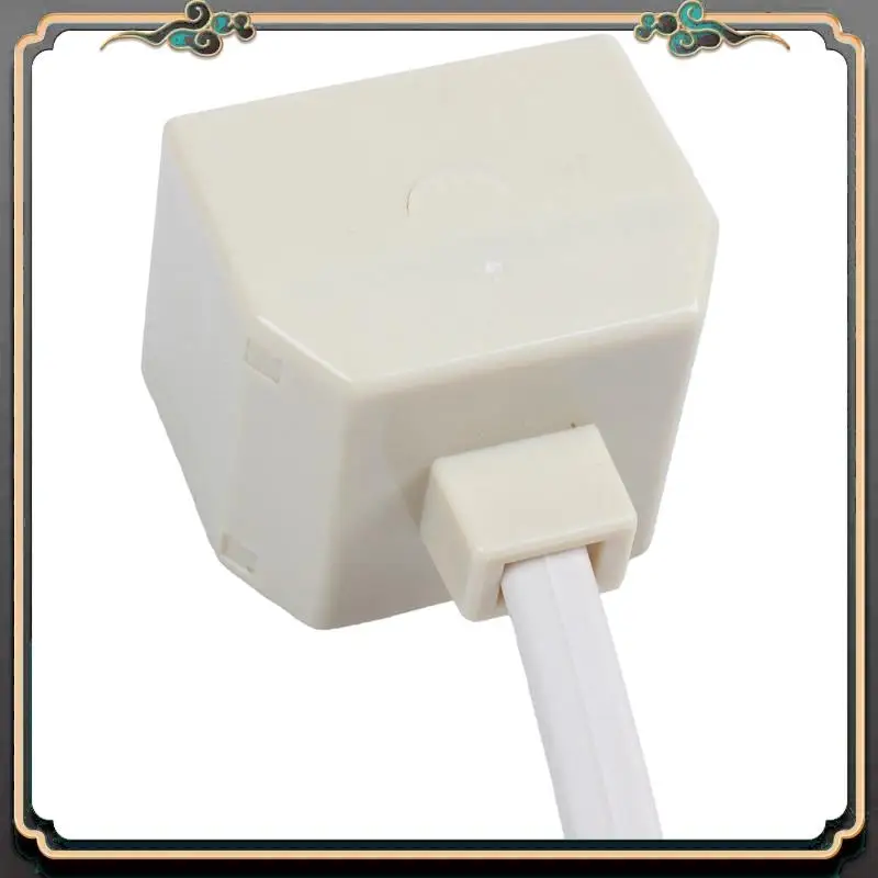Reliable-3X Telephone RJ11 Male Line To Double RJ11 Female Jack Filter Splitter Adapter